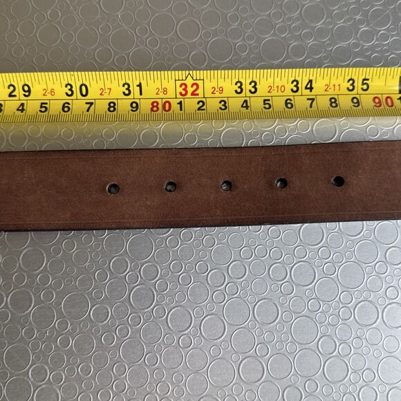 Lucky Brand Vintage Paisley Tooled Belt S Brown Leather Boho Western Cowgirl main image 11